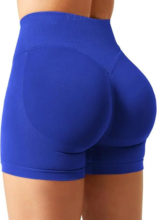 Gym Shorts Women Fitness Sports Biker Shorts 4.5" Low Waist Band Yoga Shorts Workout Tights Scrunch Butt Seamless Leggings Woman Tahsi Fashion House