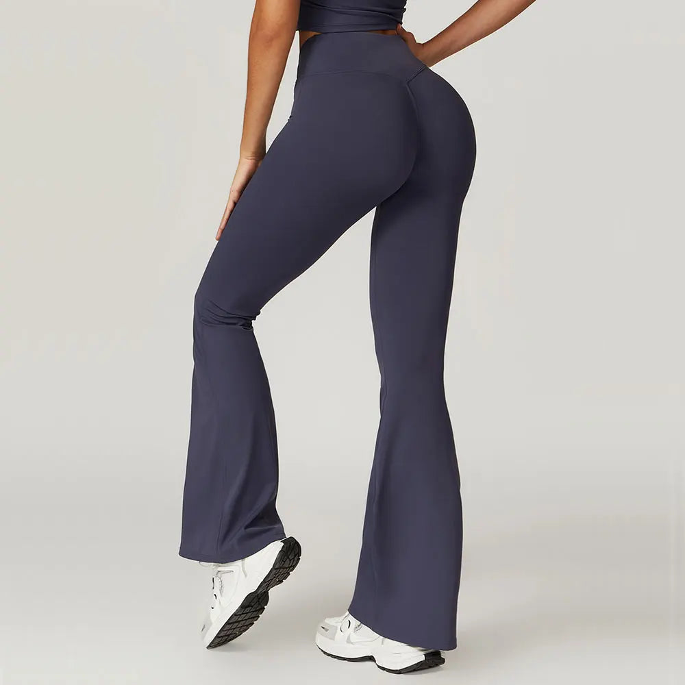 Flare Leggings Yoga Pants Women Bell-bottoms Yoga Tights High Waist Fitness Pants Stretch Gym Workout Sports Push Up Leggings ATFH