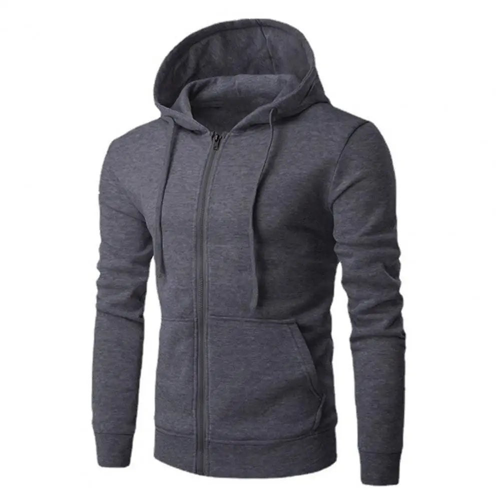 Autumn Men Sweatshirts Long Sleeve Jacket Hoodie Zipper Closure Jacket Male Hoodies Sweatshirt Slim Fit Male Clothing - ATFH