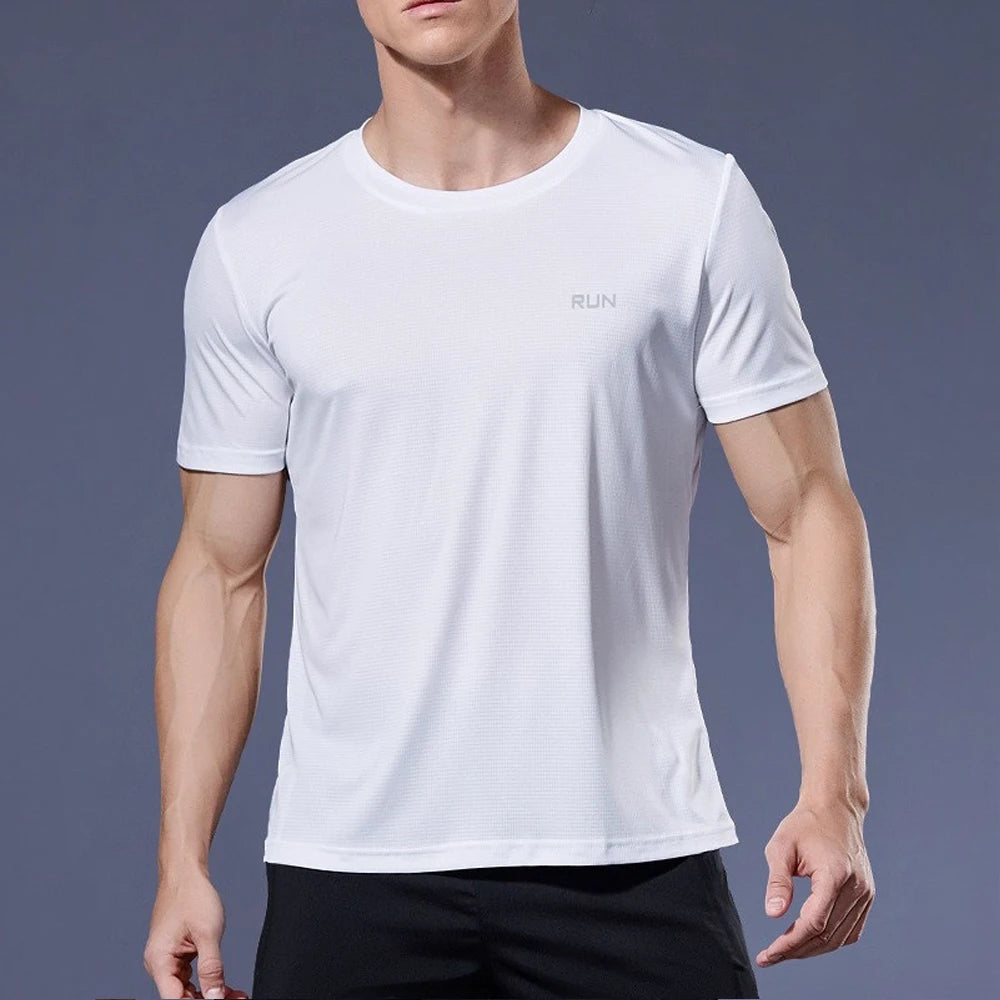 Men's Compression Sport T-Shirt Gym Workout Training Running Shirts Quick Dry Short Sleeve Tee Tops Sportswear Soccer Jersey Men