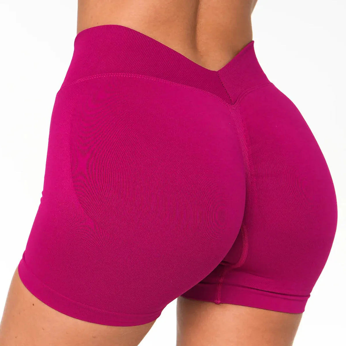 Seamless Workout Shorts for Women, V-Waistband Tight Fit Shorts, 3-Inch Yoga Running Shorts Tahsi Fashion House