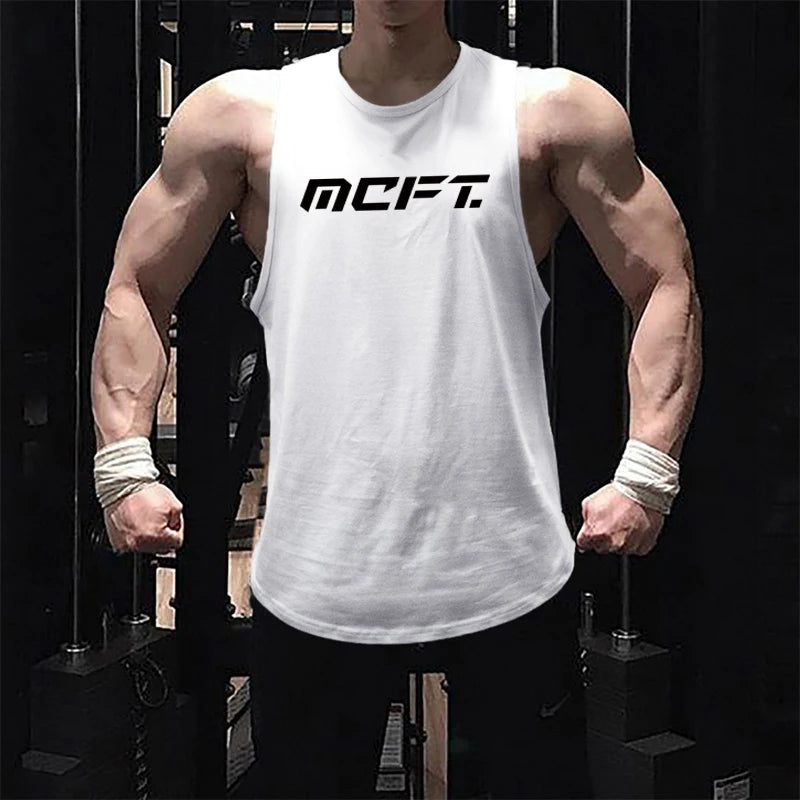 Gym Vest Muscle Sleeveless Shirt Clothing Comfortable Workout Korean Stringer Fashion Singlets Cotton Fitness Mens Tank Top