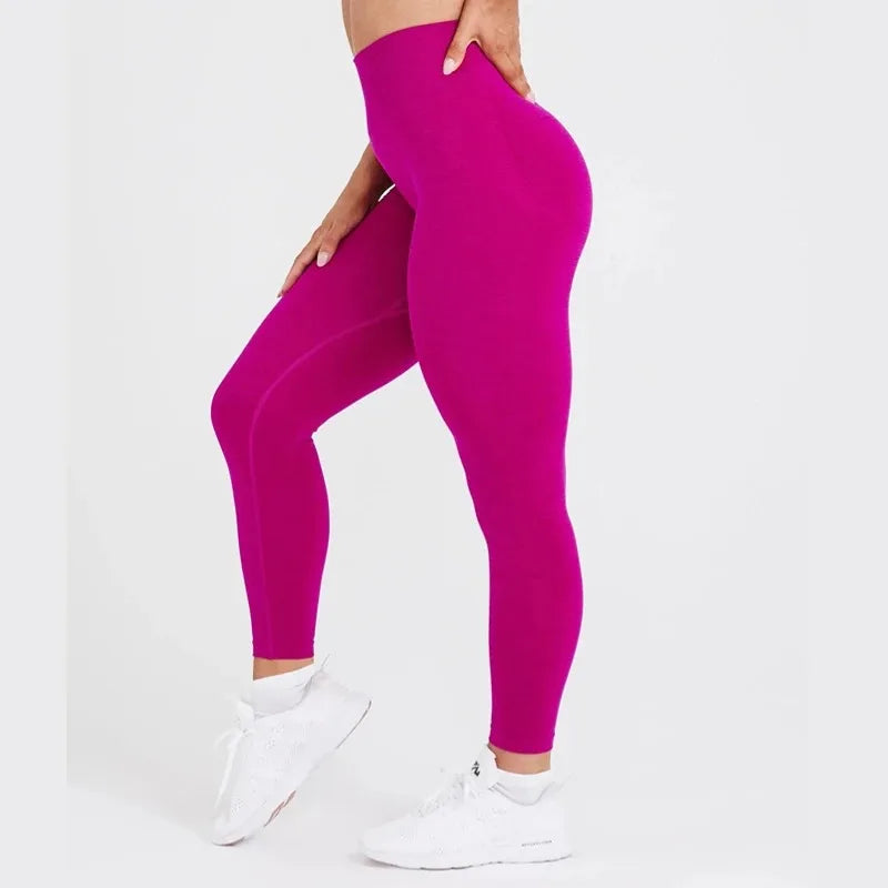 Seamless Yoga Leggings Scrunch Butt GYM Leggings Women Push Up Booty Workout Tights Fitness Stretchy High Waist Yoga Pants - ATFH
