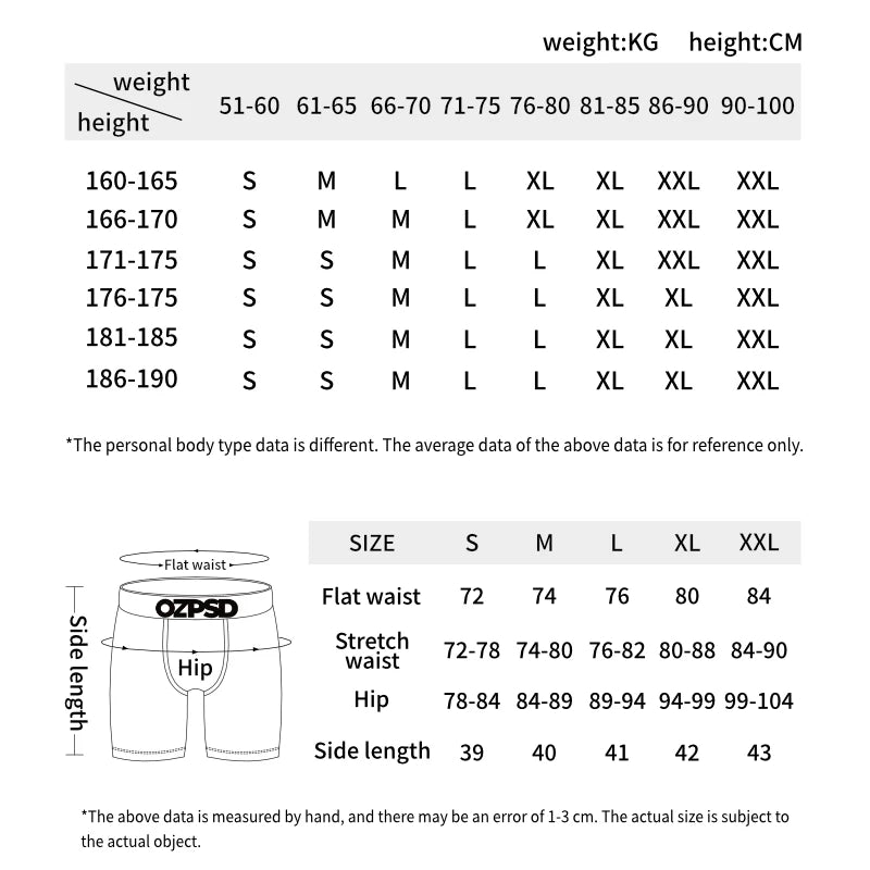 5Pcs Sexy Men's Panties Set Summer Breathable Men Underwear Boxers Fashion Print Underpants Male Plus Size Man Boxers Trunks