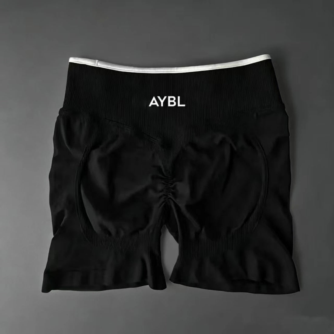 Short De Sport Blanc Sans Couture Pour Femme  Taille Haute, Effet Push-up, Ldéal Pour Le Yoga Et La Course A Pied