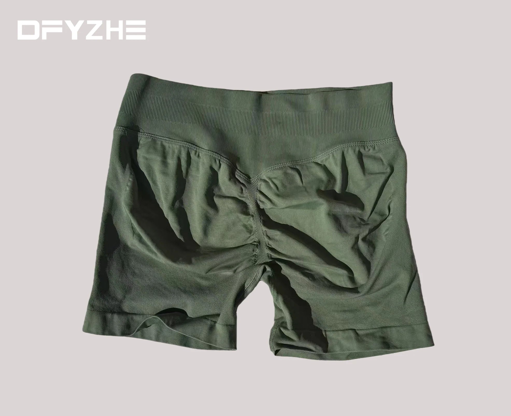 DFYZHE Impact Shorts 4.5-inch Women's Fitness Exercise Bike Shorts with Low Rib Belt Fitness Tight corset Hip Yoga Seamless Tigh Tahsi Fashion House