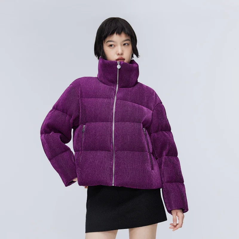 BOSIDENG Winter 90% Goose Down Jacket for Women Snow Jacket stand collar jacket deep winter Puffer Jackets Light Warm ATFH