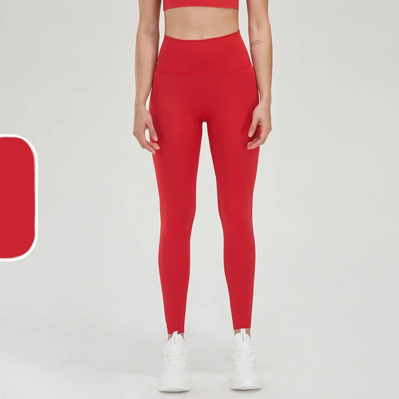 Women's 38 Colors Naked Feeling Yoga Leggings Women Sports Pants Tights Seamless Sport Femme Gym Leggins Workout Fitness Pants ATFH