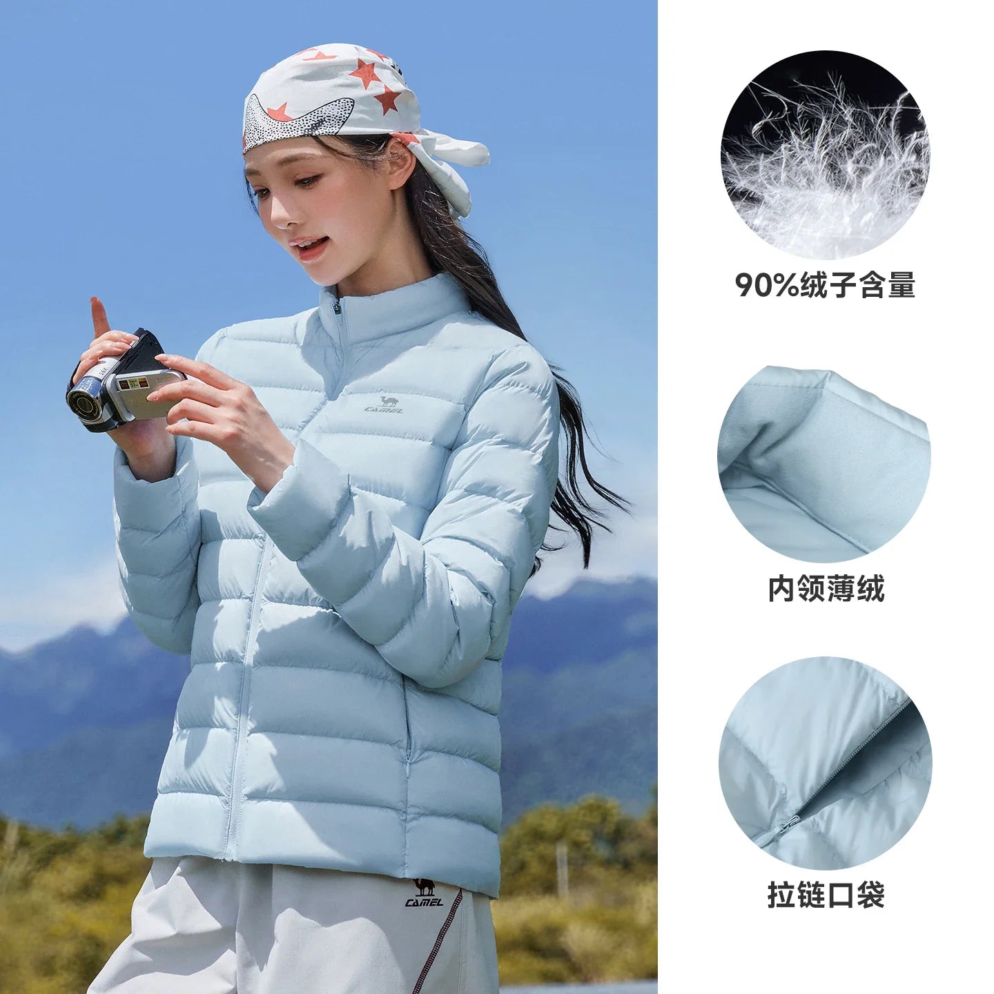 GOLDEN CAMEL Down Jackets Men and Women Winter Coats Lightweight Trendy Fleece Hiking Jackets for Men 2024 Winter New Clothing