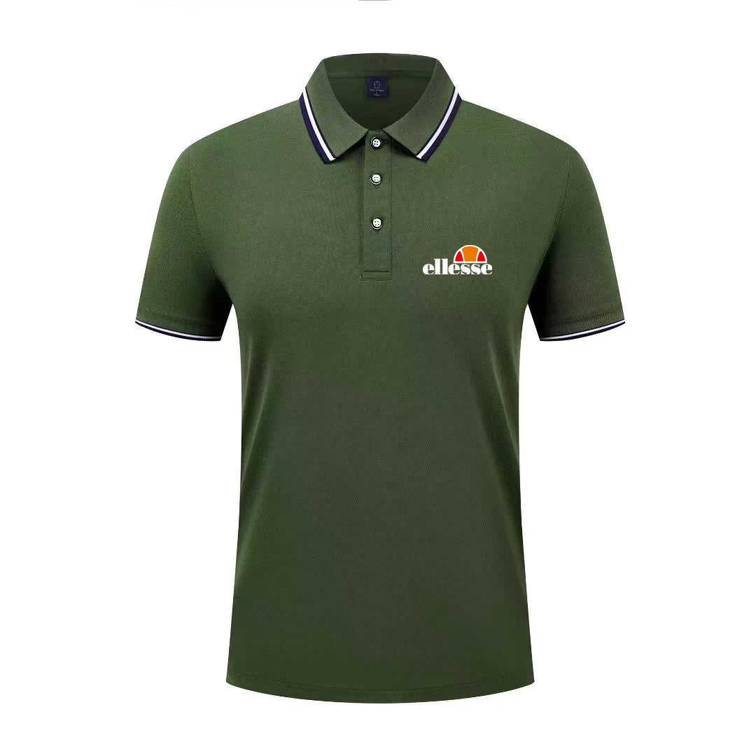 2026 New Men's Casual Solid Color Short Sleeved Polo Shirt Summer Fashionable and Comfortable Versatile Top