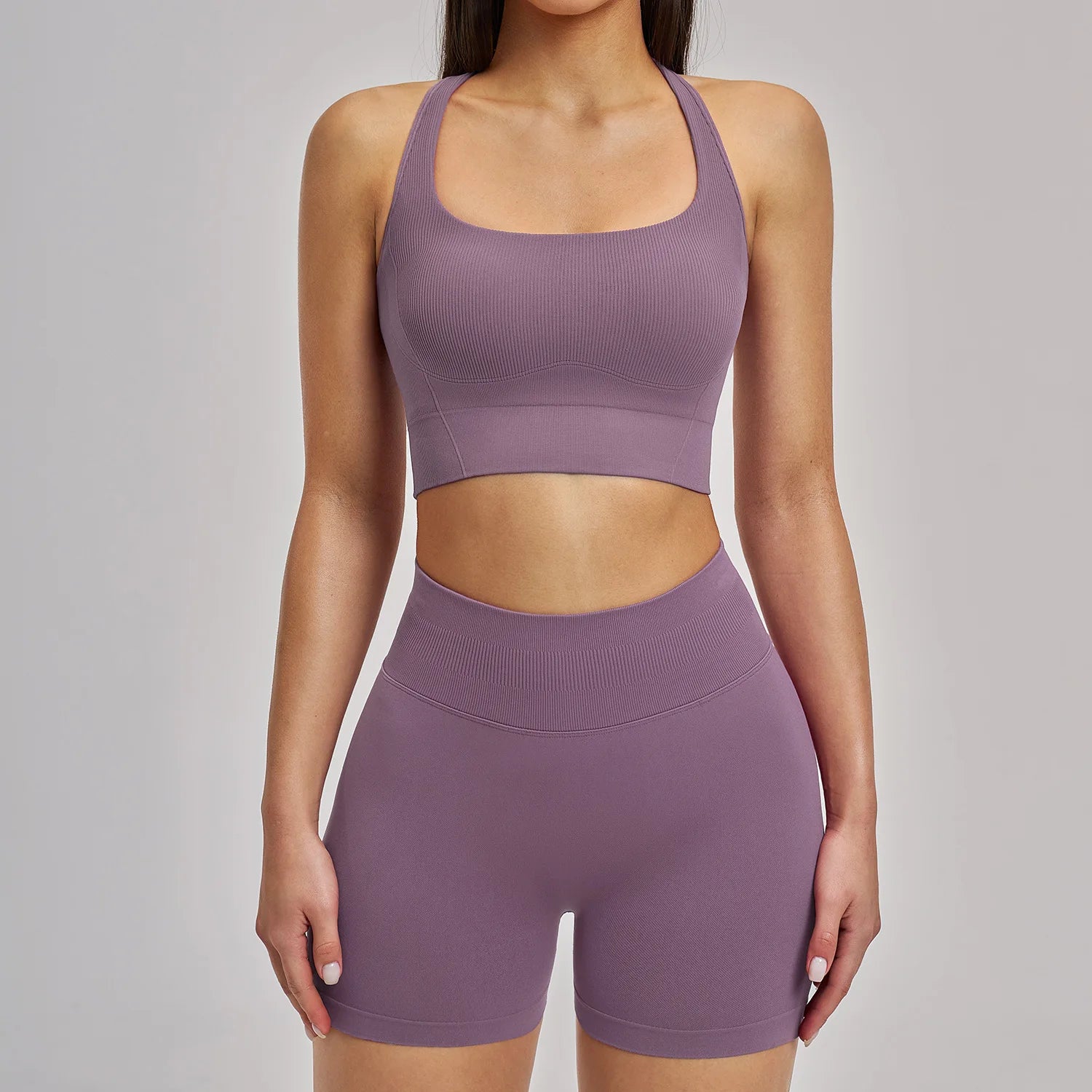 Seamless Yoga Set Women's Tracksuit Seamless Gym Fitness Set Woman 2PCS Leggings Sports Bra Breathable Sportwear Woman Clothes - ATFH