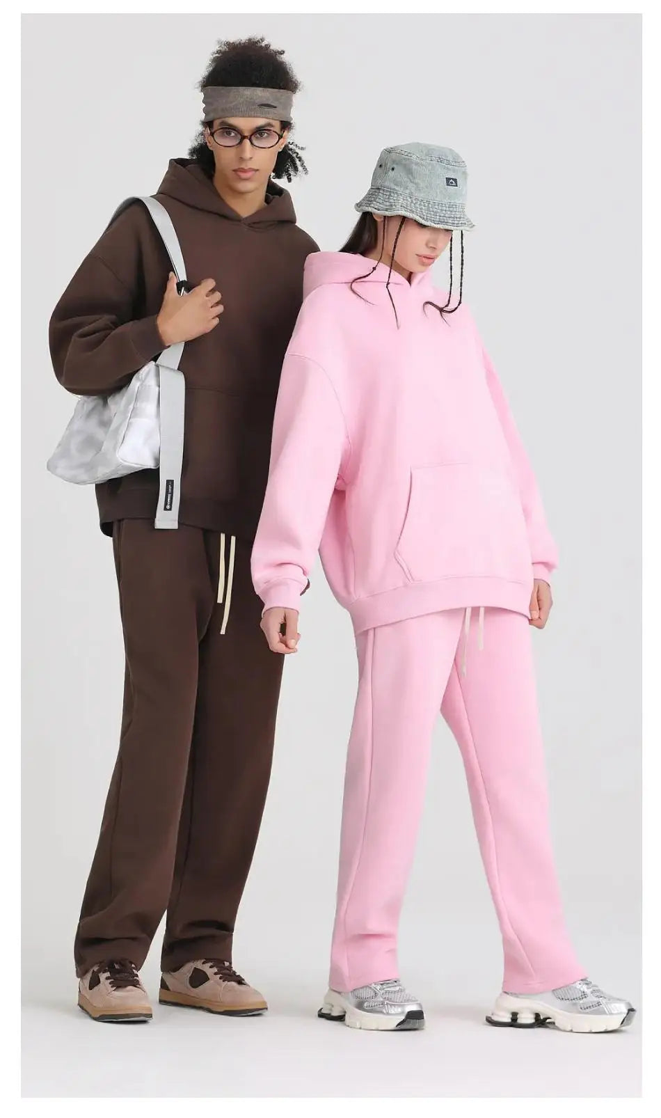01 400GSM Hoodies Basic Fleece 20+ Colors Men Women Long Sleeve Oversized Hooded  Wholesale Sportswear Soft Unisex Jogging - ATFH