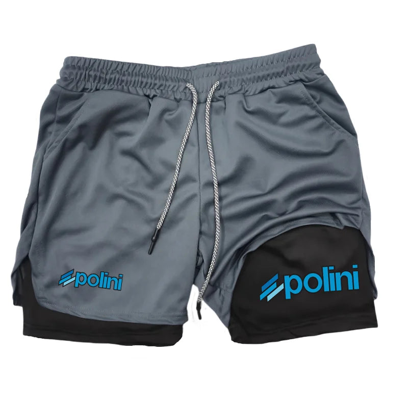 2026 Men's Running Shorts 2-in-1 Double Layer Sports Shorts Sportswear Gym Fitness Shorts Training Jogging Shorts