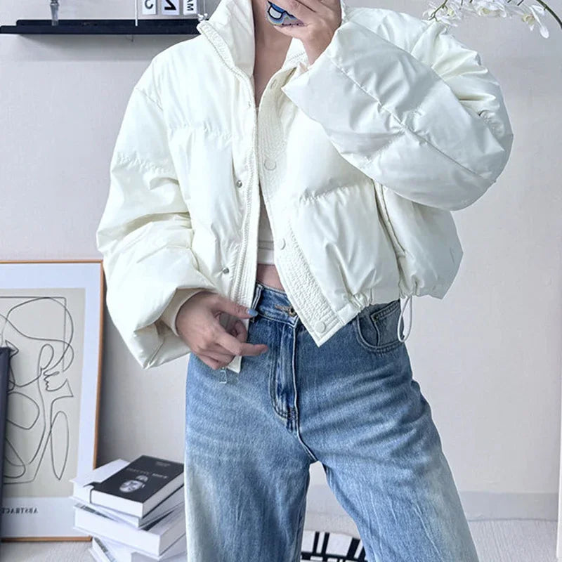 Women's clothing 2024 new autumn and winter style loose small cotton coat jacket  short  thickened  winter