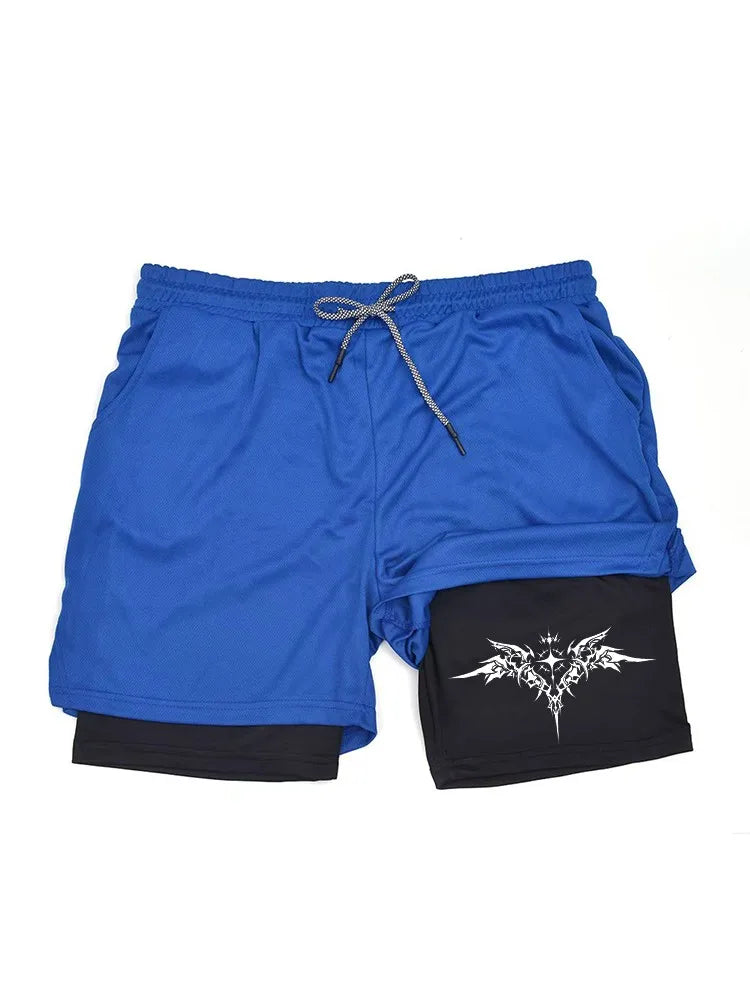 New sports shorts 2 in 1, male, breathable and informal sportswear, double layer, running, M-3XL basketball