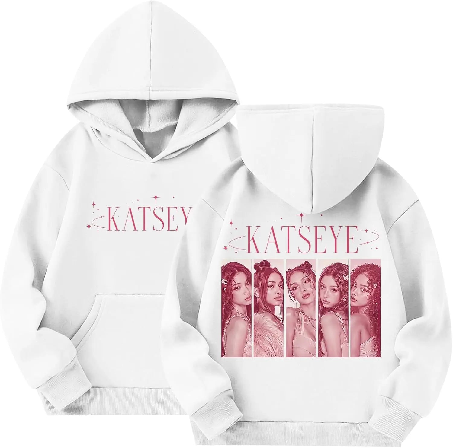 Kids Katseye Hoodies for Girls Katseye Merch Graphic Sweatshirts Long Sleeve Hoodie