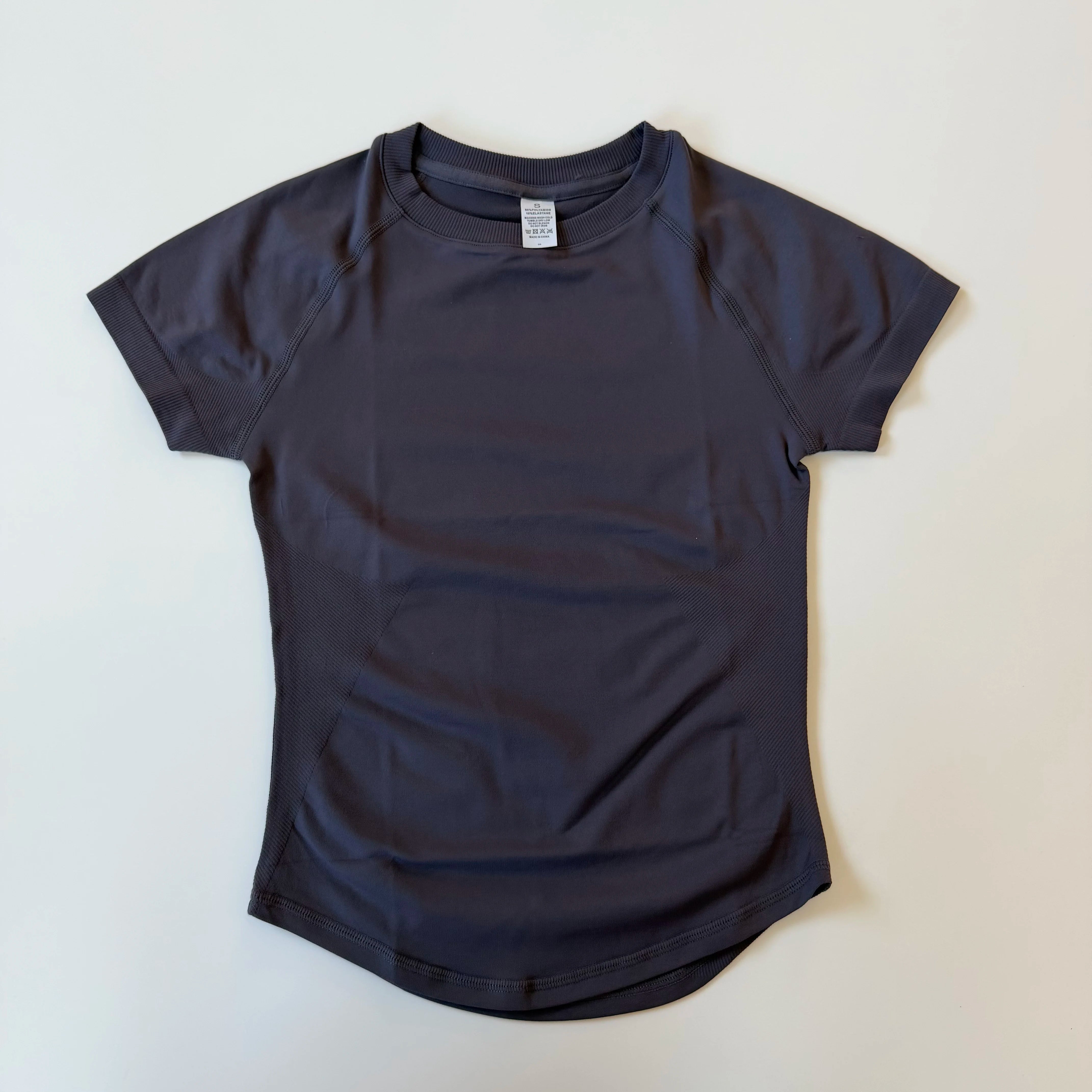 Yoga Short Sleeve Top Women Workout Gym Crop Top Light Weight Yoga Top Workout Shirt Longline Sports Stretchy Shirts - ATFH