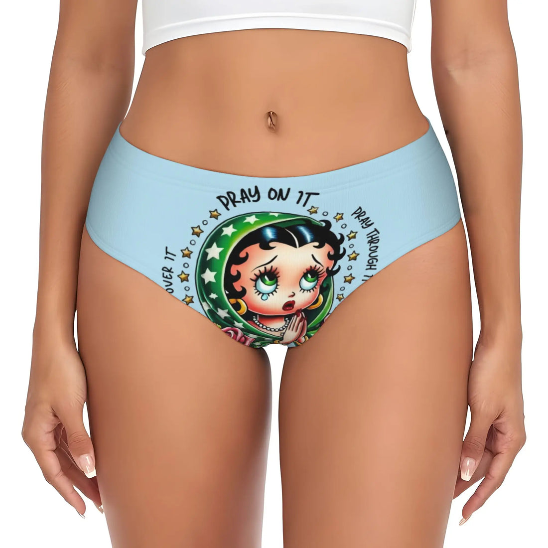 Cartoon Girl Boop  Brief Panties Womens Comfort Stretch Bettys  Underwear