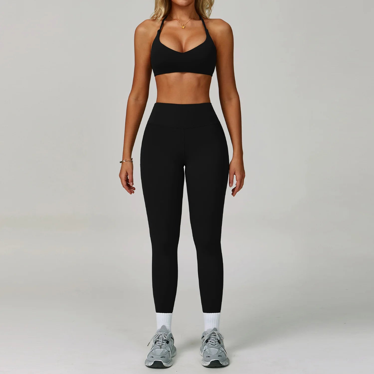 Hearuisavy Women's Running Comfort 2Pcs Sports Pants Set High Waist Push Up Workour Sportswear Casual Cycling Jogging Yoga Bras - ATFH