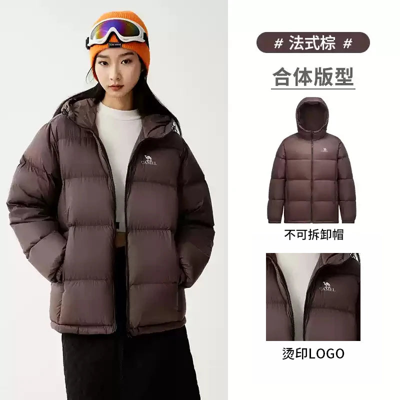 GOLDEN CAMEL Down Jacket Waterproof Men's Jackets 2024 White Duck Down Thickened Hooded Cold-proof Warm Men Winter Coats Camping