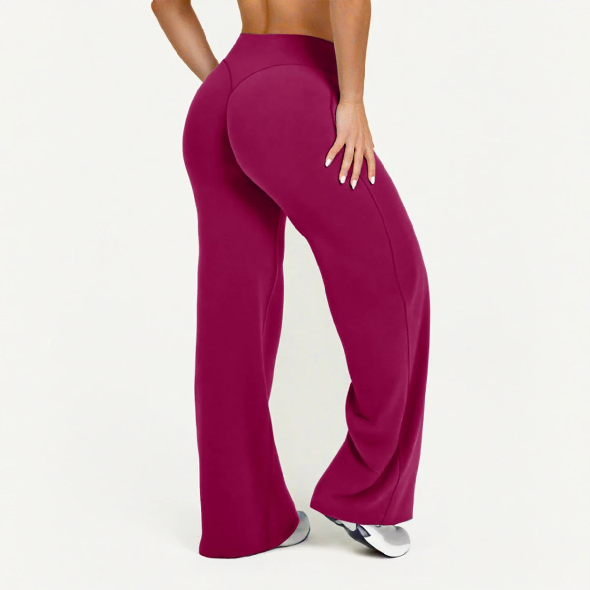 Flared Leggings Straight Leg Leggings Woman Wide-leg Pants Yoga Breathable Fitness Clothing Versatile Casual Pants ATFH