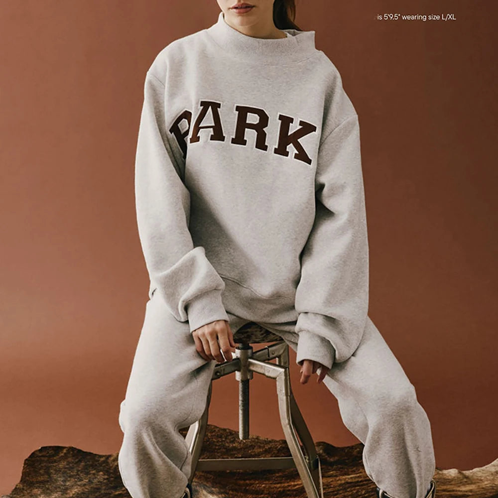 Rowan AAPK-Y017 Women O-Neck Long Sleeve Female Pullover Letter Embroidery Sweatshirts Vintage Casual Sports Lady Top 2026 - ATFH