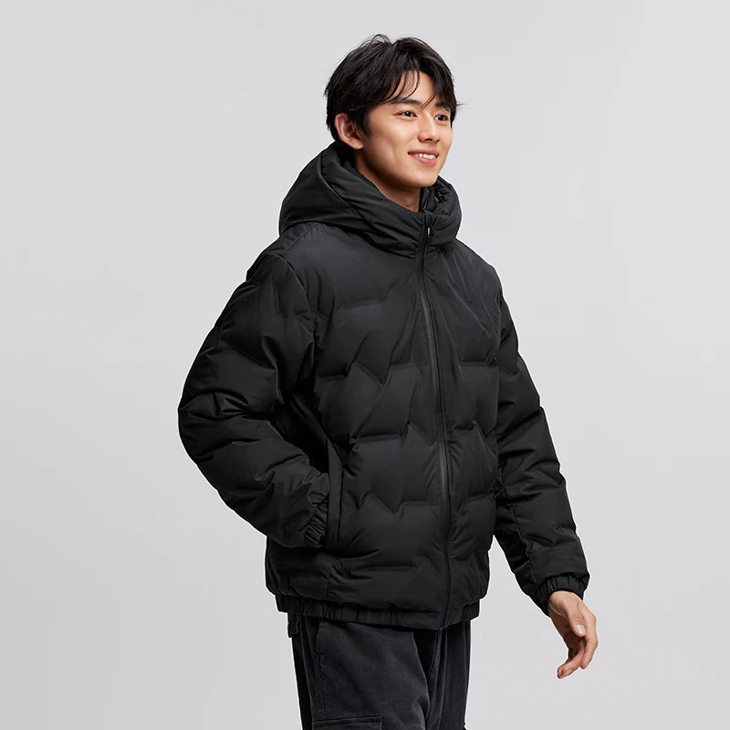 Semir Down Jacket Men 2026 New Waterproof Hooded Outerwear Winter Clothing Solid Color Versatile Thick Down Coat For Man