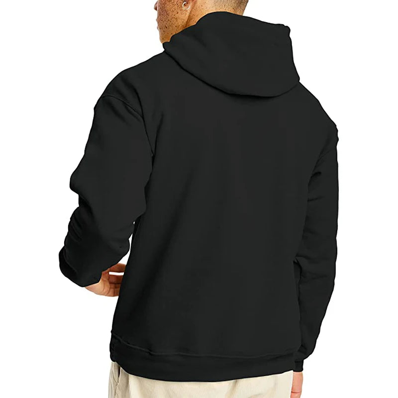 2026 men's and women's new hooded sweatshirt men's solid color sweatshirt women's and men's long sleeved inserted pocket pullove - ATFH