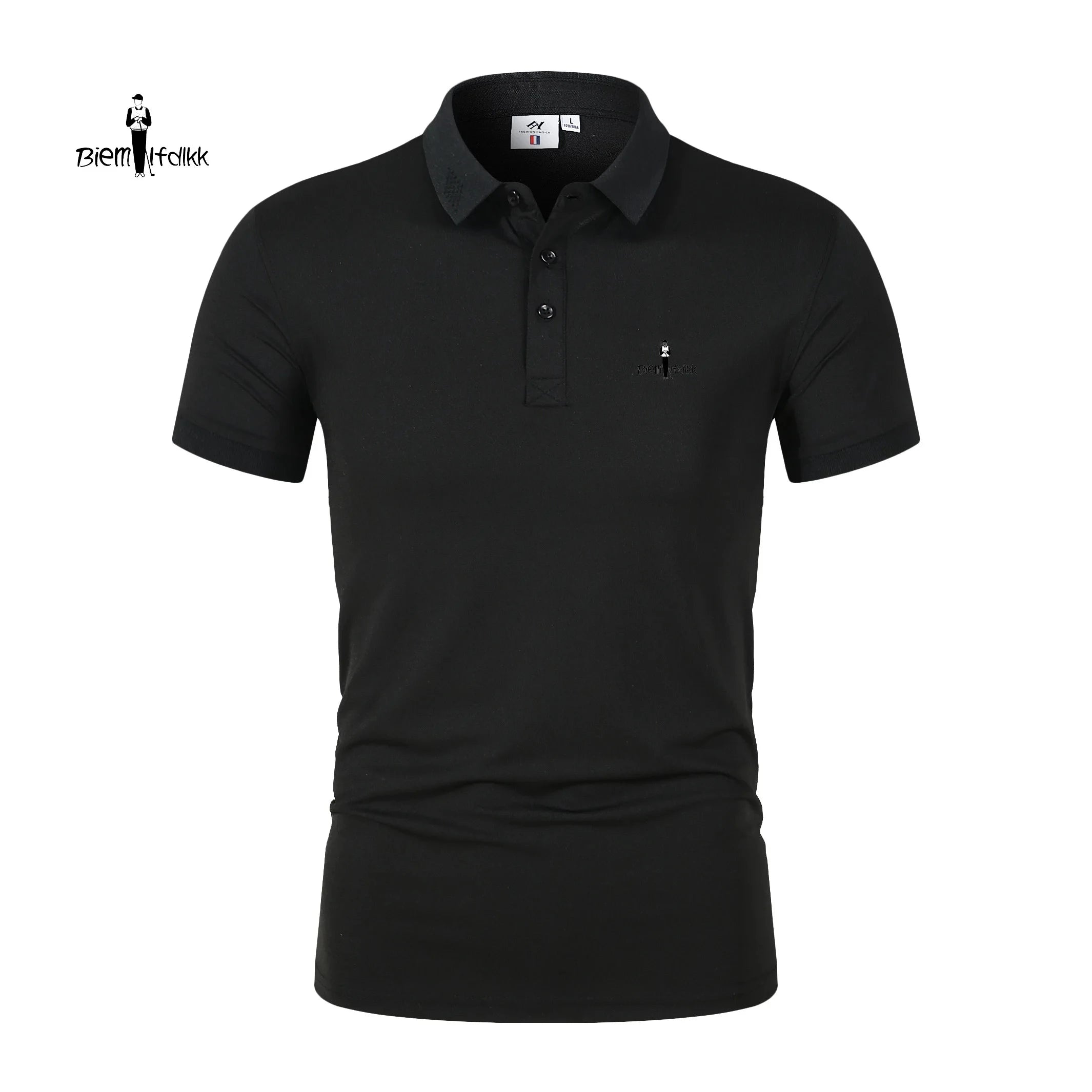 Summer short sleeved polo shirt men's casual style striped top T-shirt breathable cool high-end business 2024