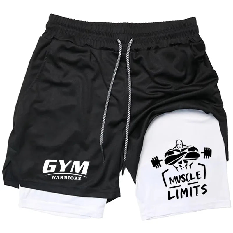 2-in-1 Men's Performance Shorts New Sports Quick Drying with Pocket Comprehensive Summer Gym Fitness Running Short wx193