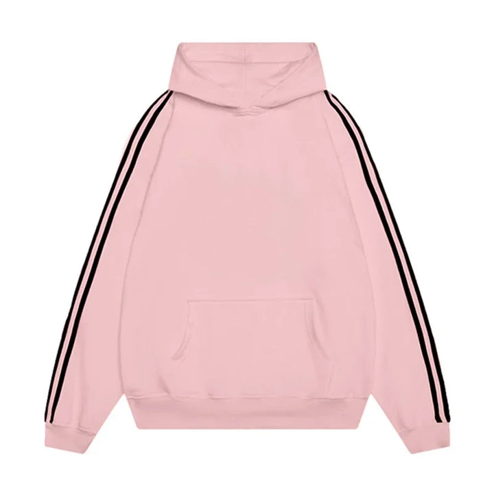 China Cotton Composite Milk Silk Stripe Stitching Hoodie Simple Fashion Fabric Comfortable Skin-friendly Wear Resistance Clothes - ATFH