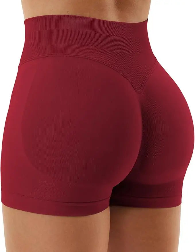 Gym Shorts Women Fitness Sports Biker Shorts 4.5" Low Waist Band Yoga Shorts Workout Tights Scrunch Butt Seamless Leggings Woman Tahsi Fashion House