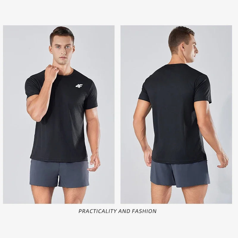 Summer New Sport Gym t Shirt Men Quick Dry Running Bodybuilding Shirts Men Quality Breathable Short Sleeve Fitness Tops Jersey