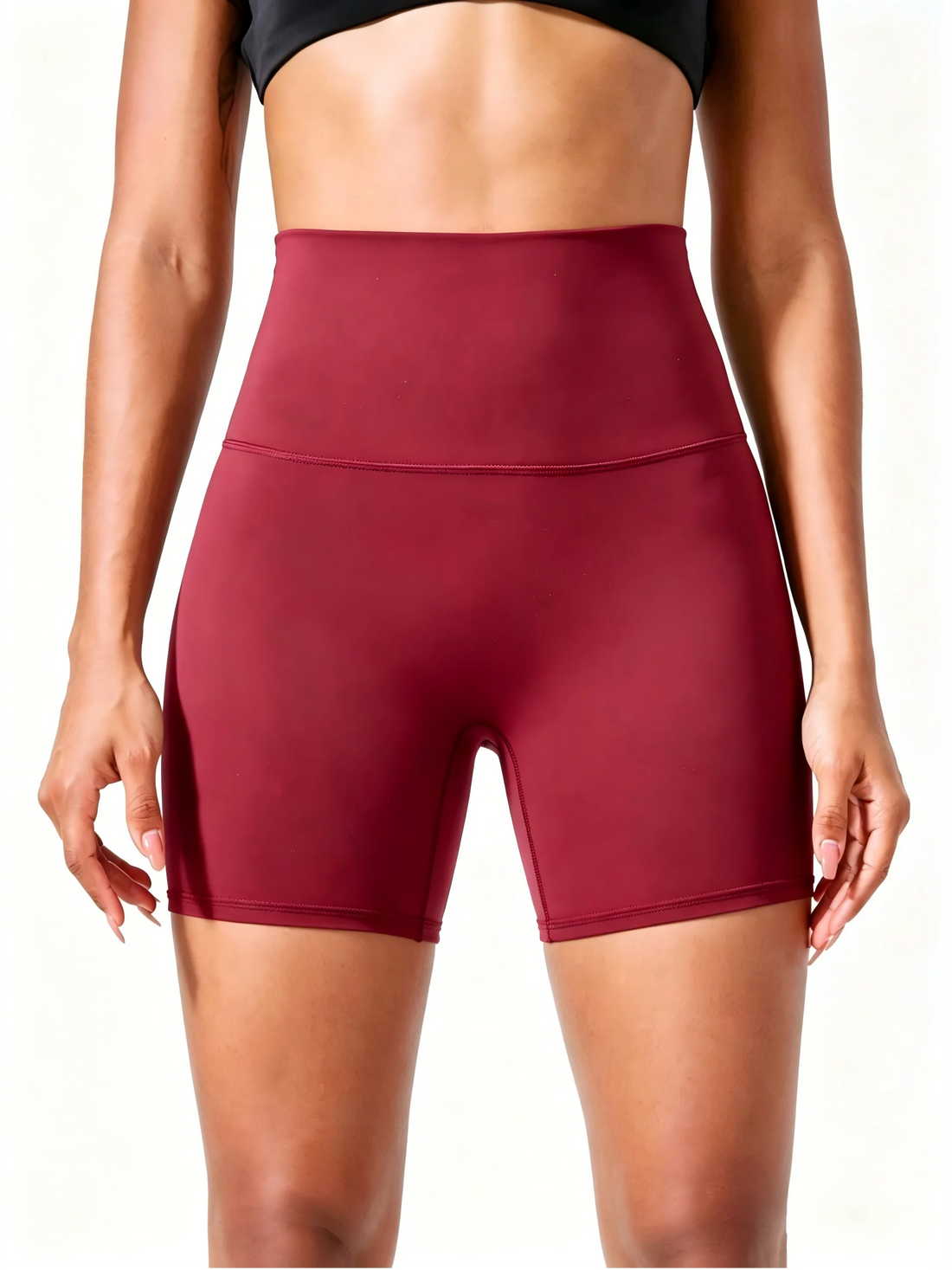 Women'S High-Waisted Stretchy Shorts - Slimming Summer Workout Shorts, Sexy Butt-Lifting Design, Casual and Versatile Style, Bla