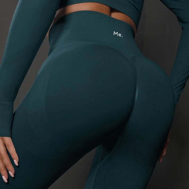 BetterMe Seamless Gym Leggings Yoga Pants Sexy High Waist Booty Lifting Leggings Pants Women Sports Clothing Fitness Wear - ATFH