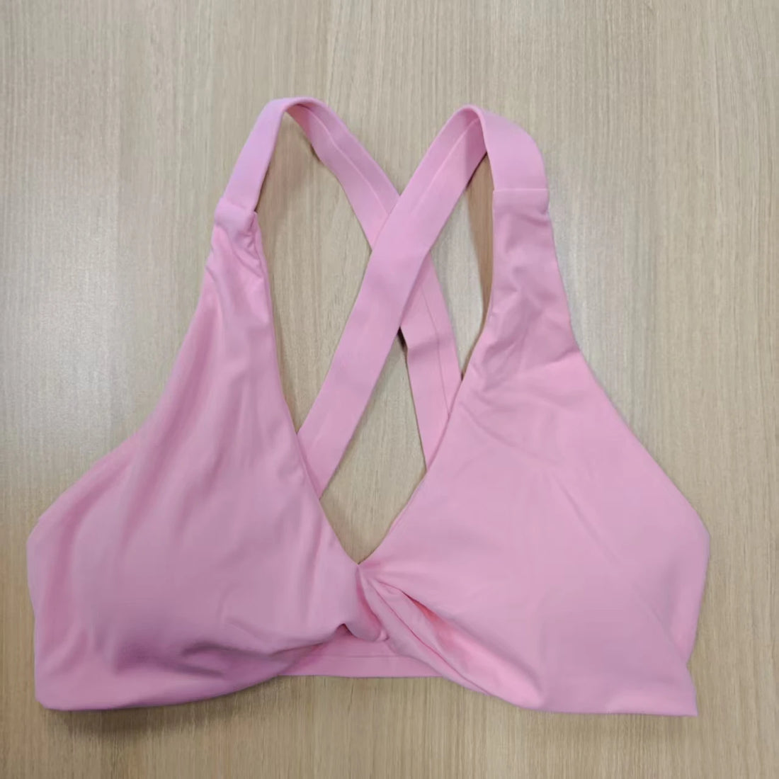 SHINBENE Women's Twist Workout Sports Bras Back Cross Padded Low Impact Fitness Bra Yoga Crop Tops - ATFH