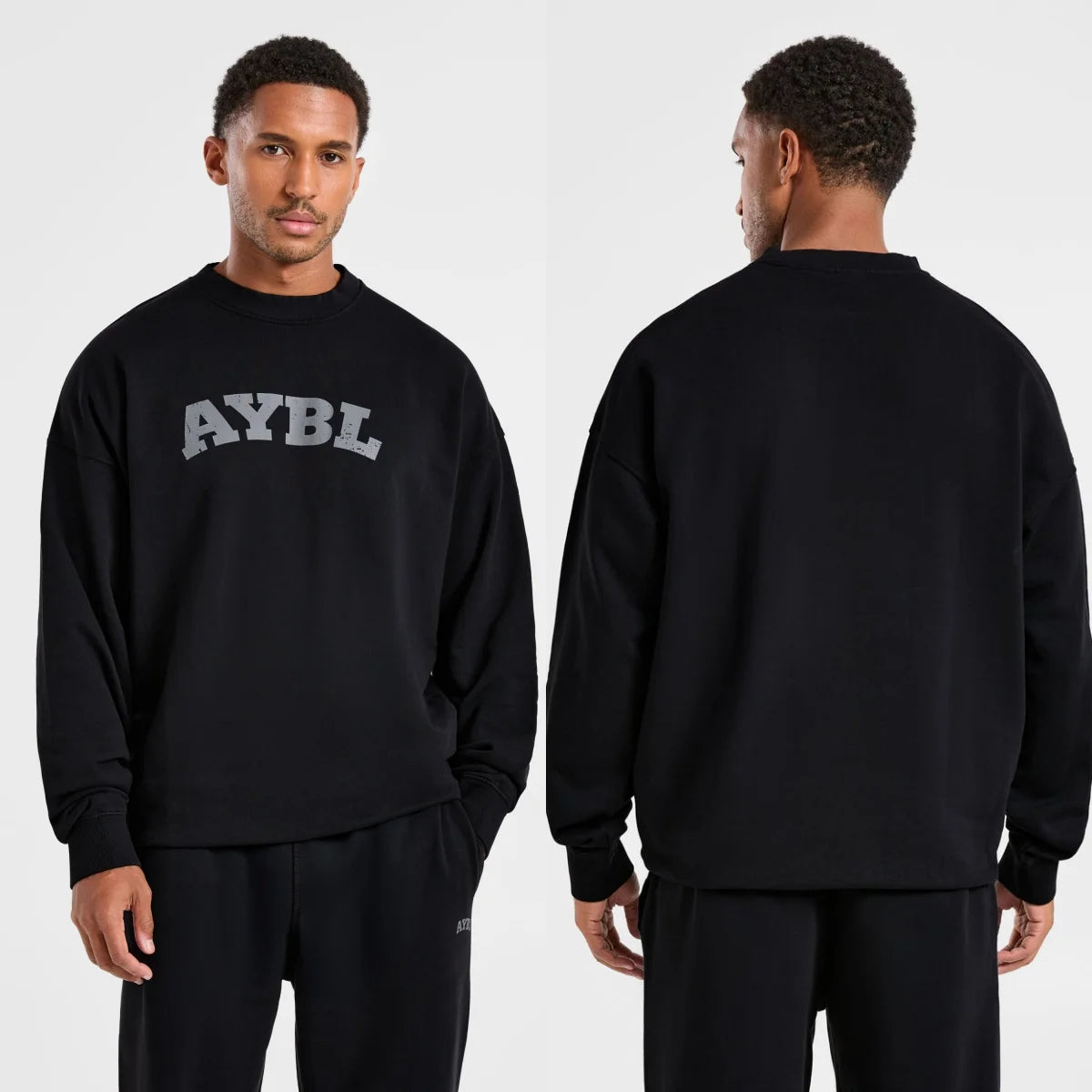 AY Letter-printed Round-neck Hoodie Graphic Printing High-end Luxury Unisex Style Both of Men and Women BL