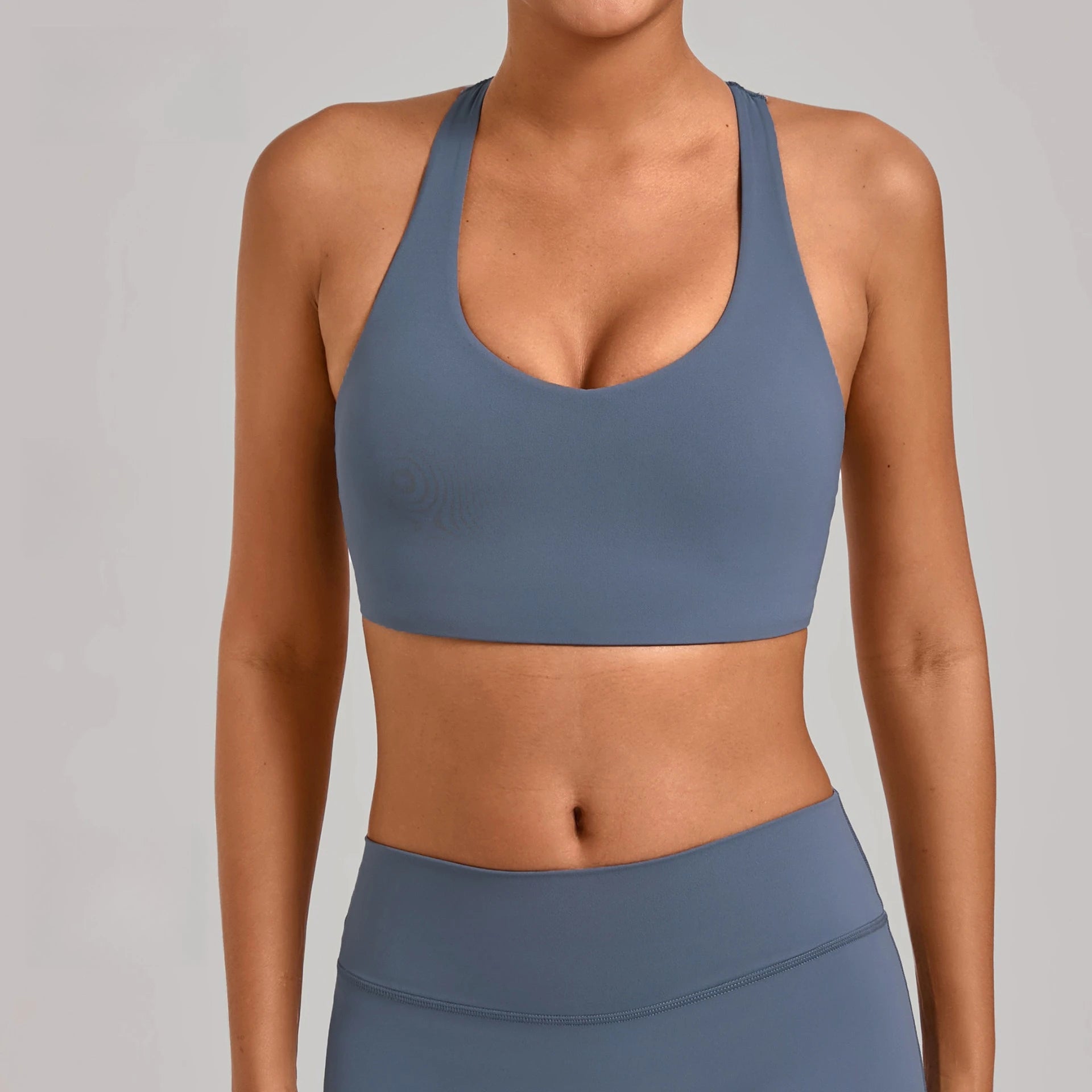 Seamless Gym Workout Top Vest-style Sports Yoga Bras Tight-fitting Outdoor Yoga Underwear Running Fitness Sports Bra for Women - ATFH