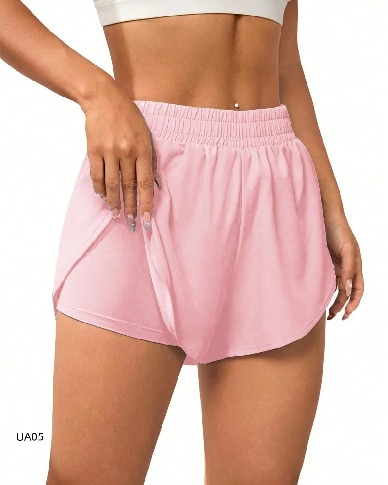 Women's 2-in-1 Flowy Quick Dry Athletic Running Yoga Gym Sport Shorts for Fitness Daily Wear Summer Essential Loose Fit Tahsi Fashion House