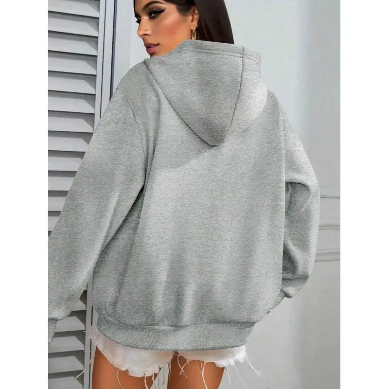 Long Sleeve Hoodie with Pocket Women's Casual Sportswear Set Winter Collection Fashionable Comfortable Streetwear
