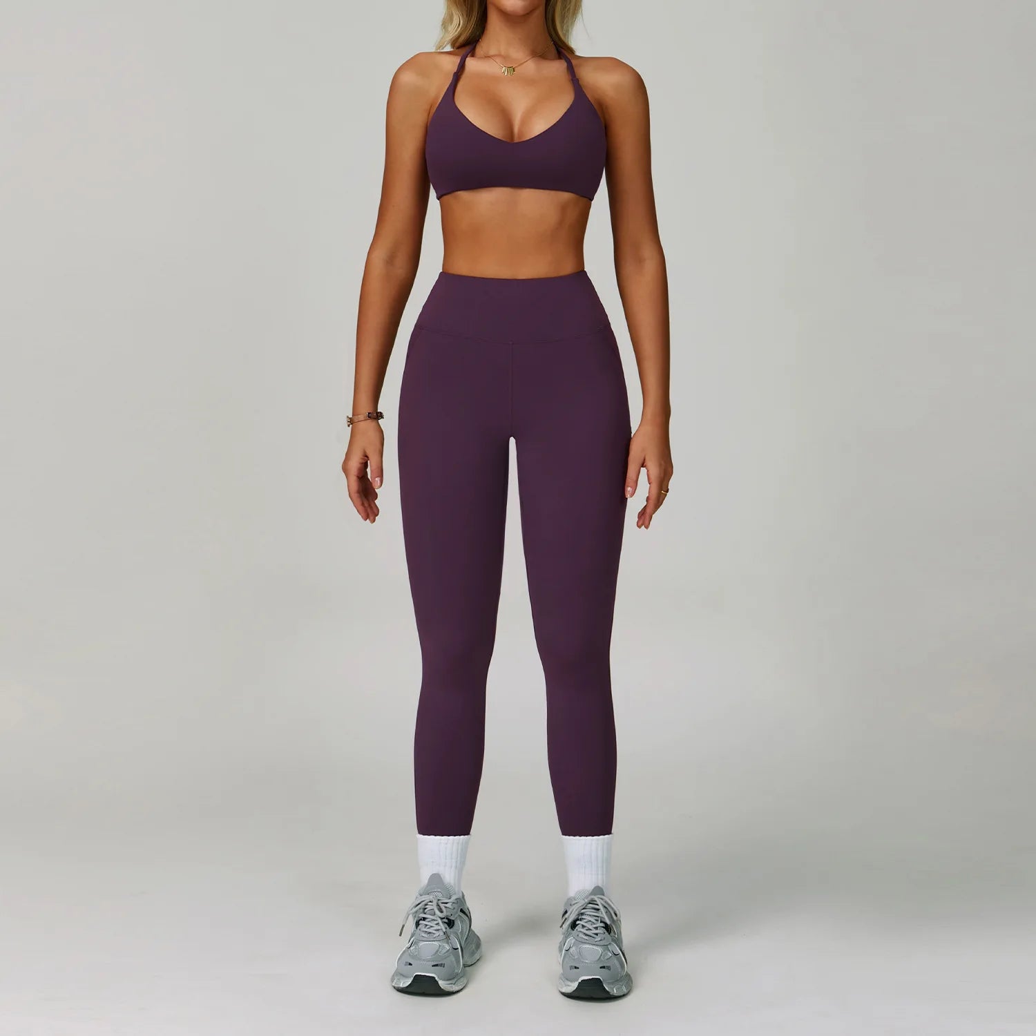 2Pcs Sets Women's Tracksuit Fitness Clothes Yoga Sets Sportswear Workout Bra High Waist Leggings Set Gym Clothing Sports Suits - ATFH