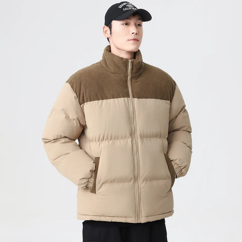 Men's Outdoor Sports and Leisure Windproof Breathable Warm Cotton Clothing Winter Fashion Trend Versatile Couple Warm Jacket