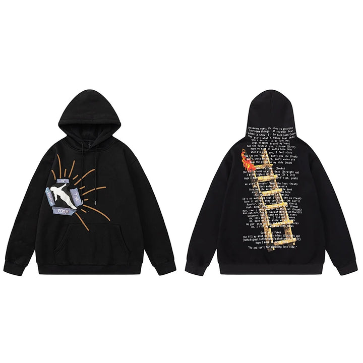 Cactus Jack Hoodies High-quality Casual Loose Skull Print Zipper Hooded Sweatshirt Jackets for Men Women Harajuku Streetwear - ATFH