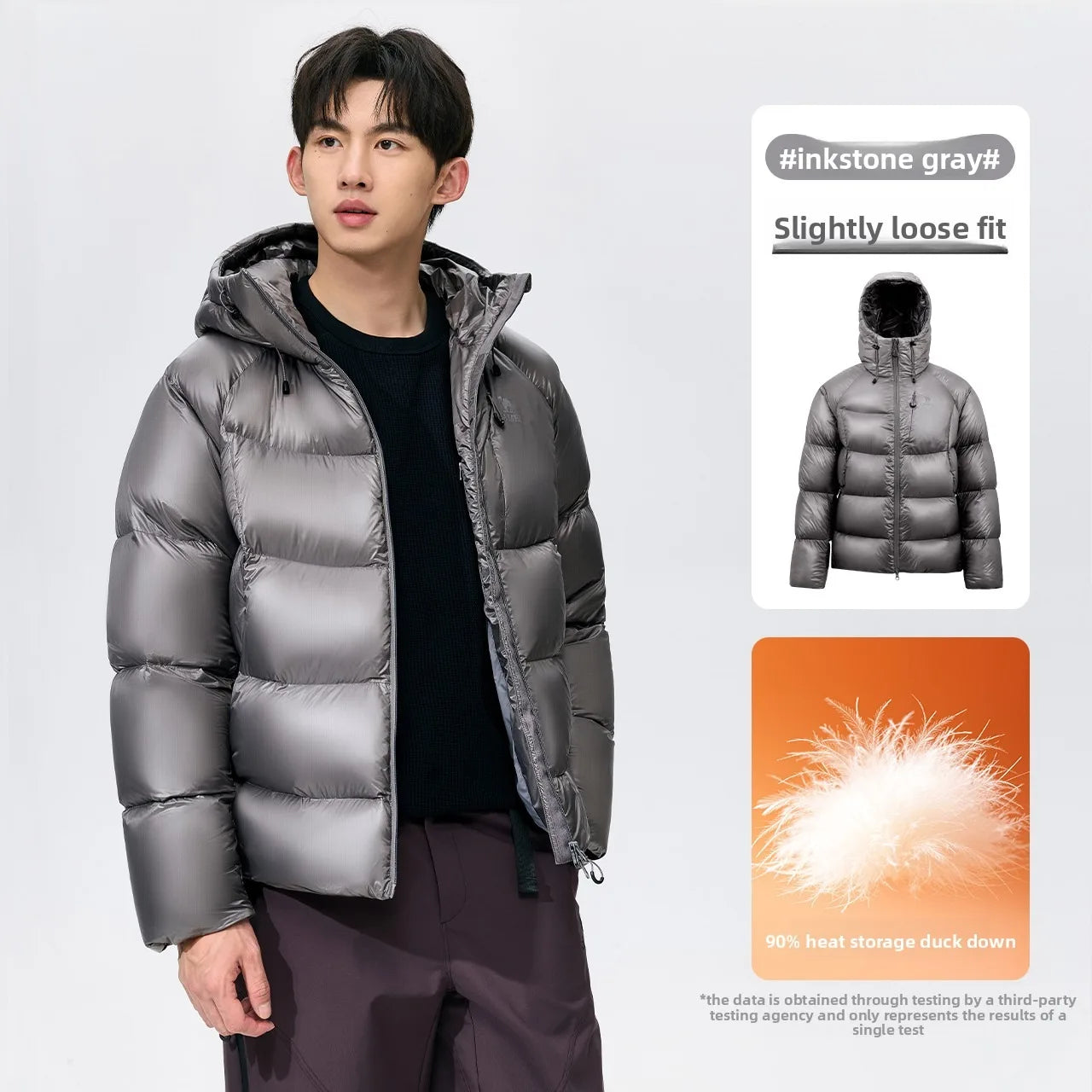 Golden Camel Men's Winter Down Jacket Quick Dry Duck Down Lightweight Padded Jackets Hiking Camping Climbing Trekking Warm Coats