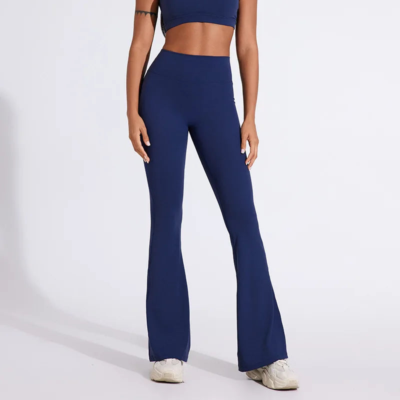 DIAS FIT JOY Peach flared pants for women's yoga high waisted and hip lifting tight pants wide leg fitness pants quick drying ATFH
