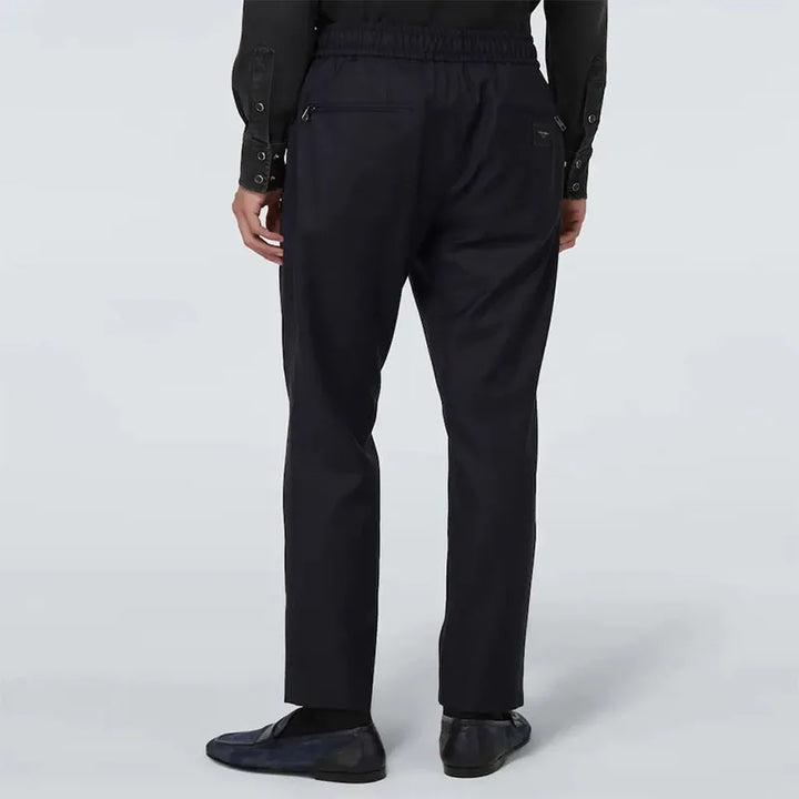 Men's Sweatpants Spring And Autumn New Solid Color Quality Comfortable And Breathable Large Size Corset Waist Straight Leg Pants