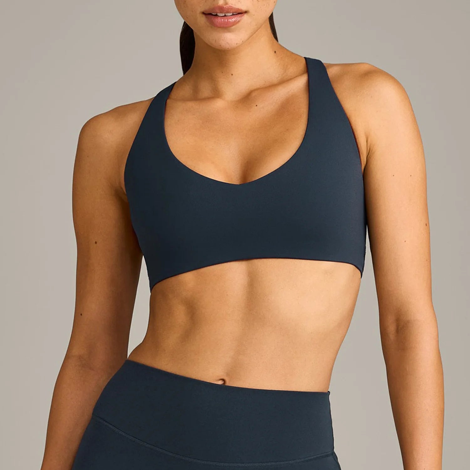 Hearuisavy Summer Sports Bra Women High Impact Running Sweatproof Fitness Bra Push Up Shockproof Yoga Brassiere Workout Top Gym - ATFH