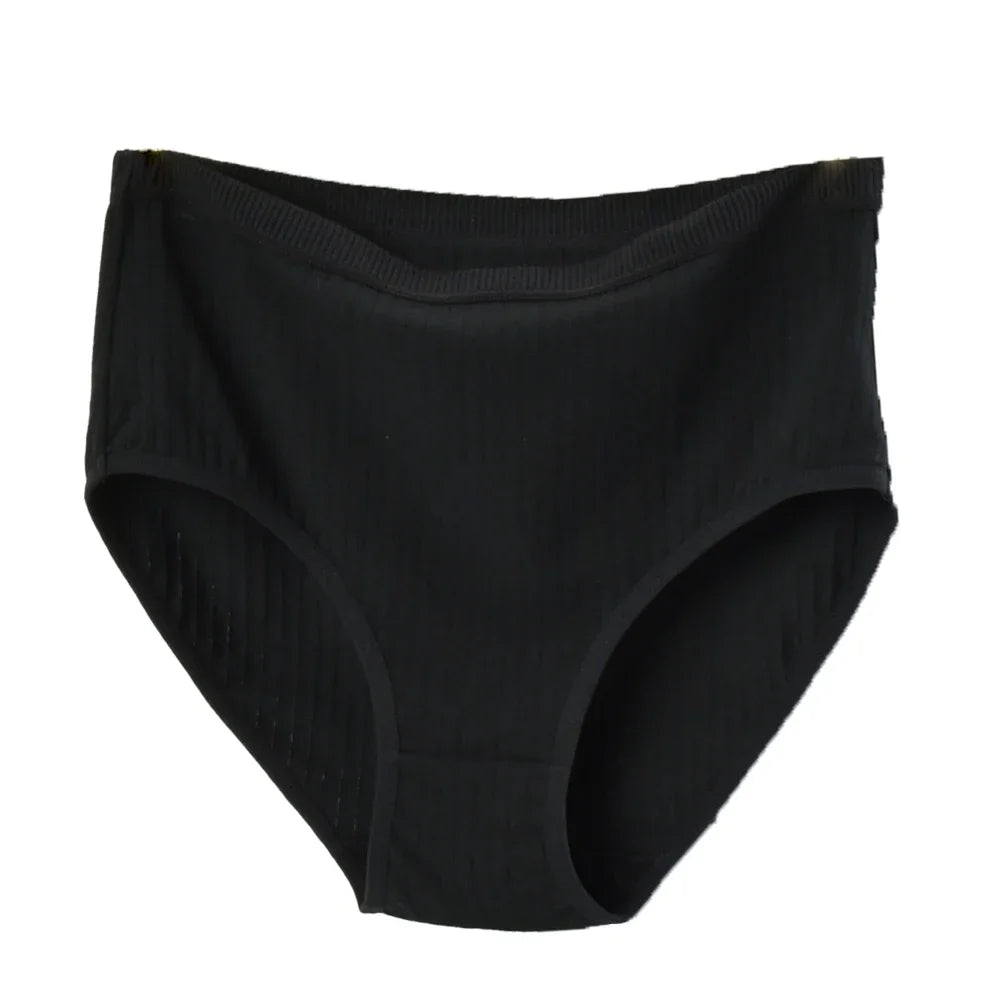 Soft High Waist Cotton Panties Underwear For Women Breathable Plus Size Woman Briefs Female Lingerie Underpants Panty Striped