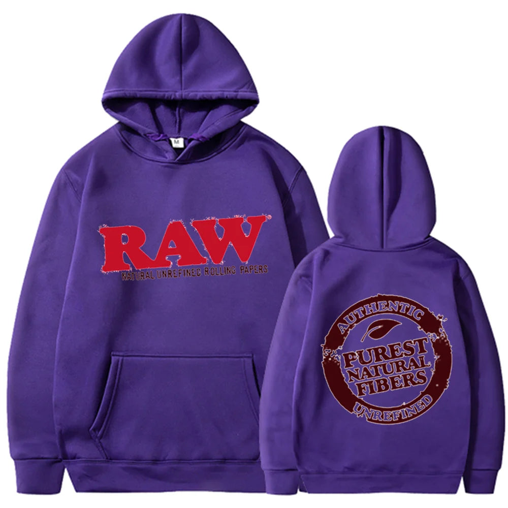 RAW 2026 Fashion Hoodie Men Sweater Fleece Hooded Harajuku Hip Hop Casual Men Ladies Hoodie High Quality Pullover Hoodie - ATFH